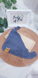 Knit Collection Pet Bandana: Grey Blue (Medium 32 - 35cm)