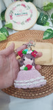 Amigurumi: Reversible Bride and Bouquet Key Chain (Ready Stock)