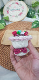 Amigurumi: Reversible Bride and Bouquet Key Chain (Ready Stock)