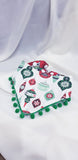 Christmas Reversible Bandana: Pom pom (Ready stock 22-41cm)