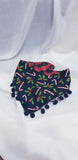 Christmas Reversible Bandana: Pom pom (Ready stock 24-41cm)