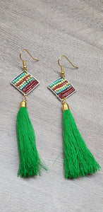 beaded tassel earrings