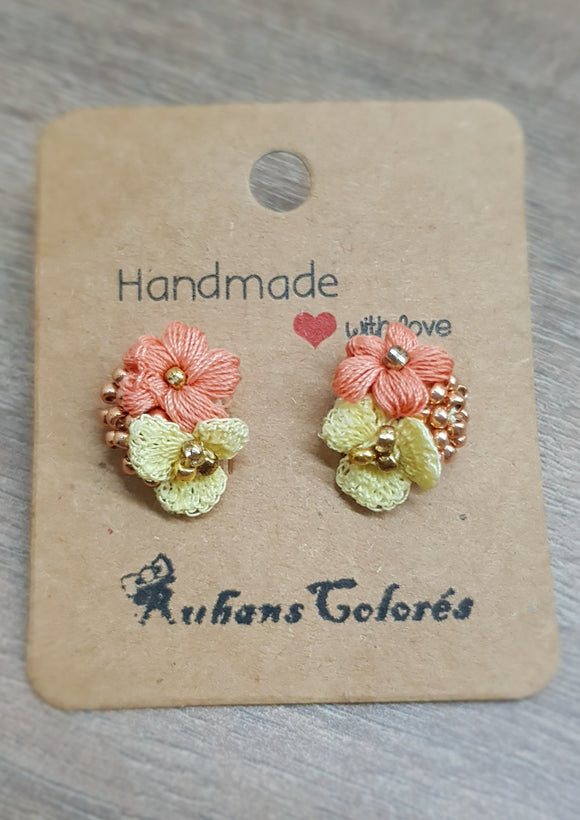 Tropical Flowers Earring Stud