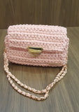 Crochet Bag: Pink Crochet Sling Bag