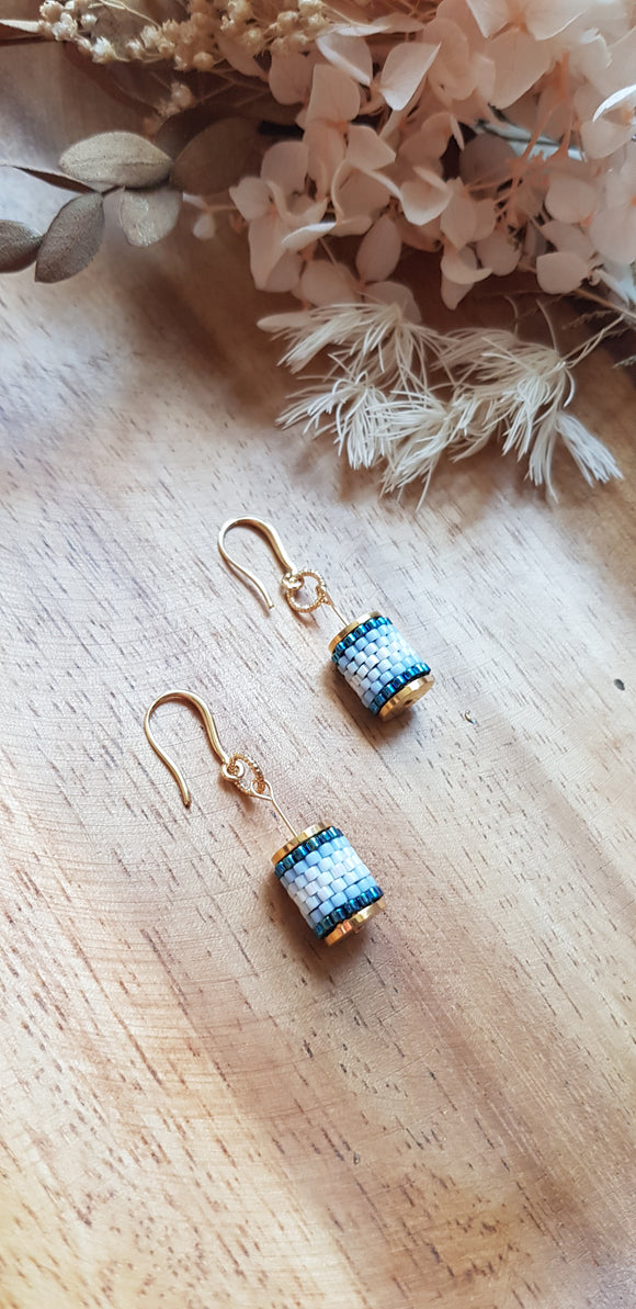 Earrings: Blue Ombre