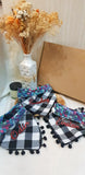 Boho Pom Pom Collection Pet Bandana: Black Checked and Mermaid (Pre-order)