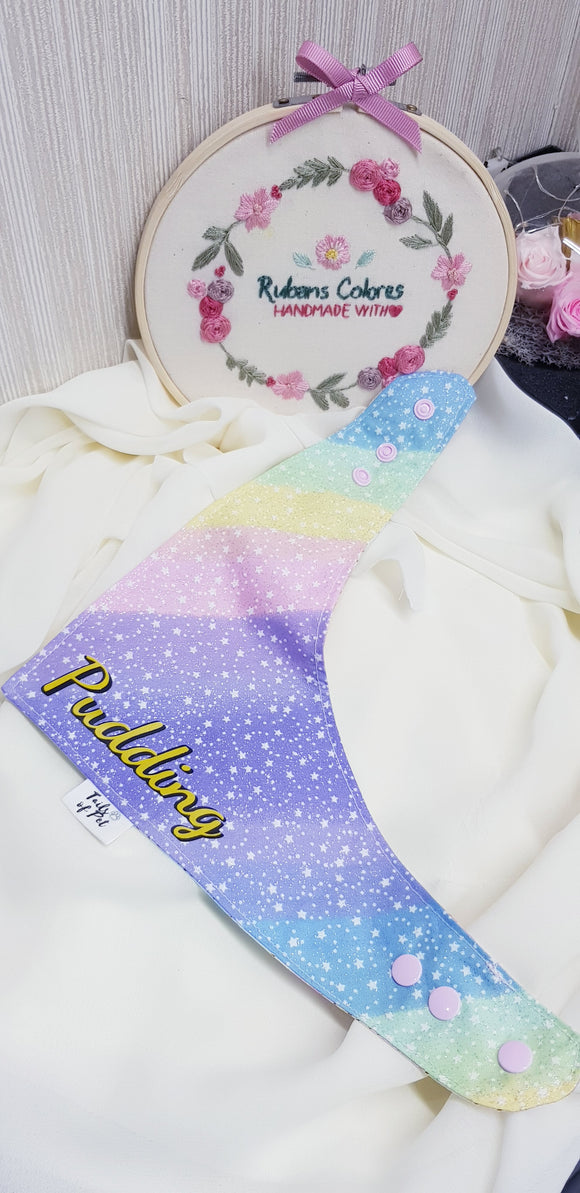 Personalised Reversible Pet Bandana with Adjustable Button (Pre-order)