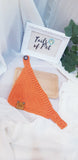 Knit Collection Pet Bandana: Wolfy Orange (Small 28-33cm)