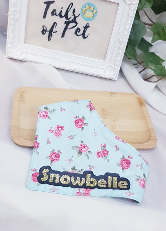 Personalised Reversible Pet Bandana: Floral and Fauna (Pre-order)