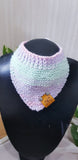 Knit Collection Pet Bandana: Pastel purple and mint (21cm to 28cm Ready Stock)