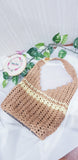 Raffia Hobo Bag with Leather bag (1 piece only)