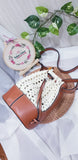 Crochet Bag: Balloon Bag with Leather Frame (1 piece only)