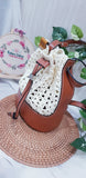 Crochet Bag: Balloon Bag with Leather Frame (1 piece only)