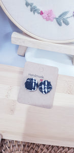 Tweed BW Earring Stud