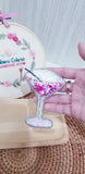 Brooch: Cherry cocktail glass (Pre-order)