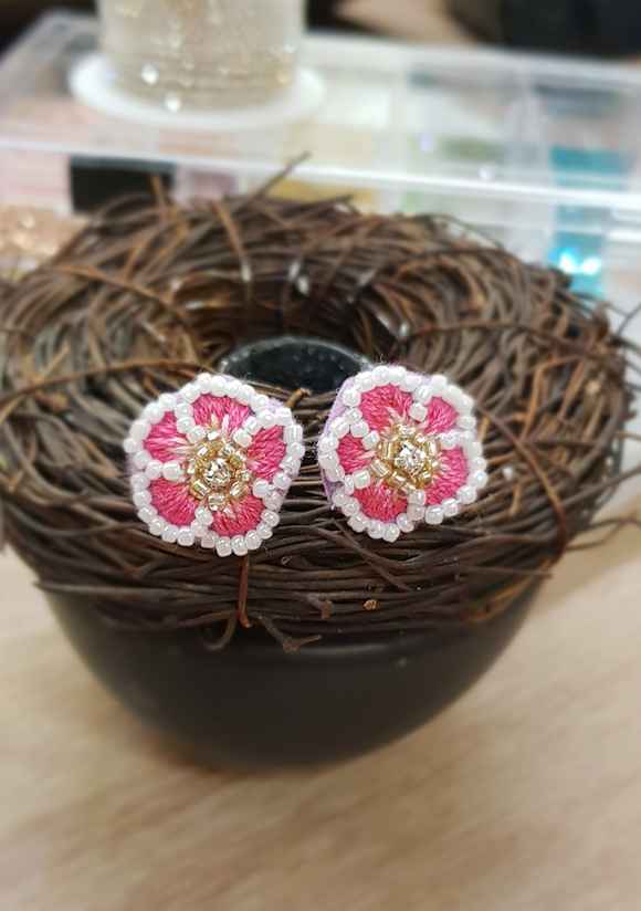 Pink Blossom Earrings