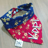 Personalised Reversible Pet Bandana with Adjustable Button (Pre-order)