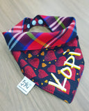 Personalised Reversible Pet Bandana with Adjustable Button (Pre-order)